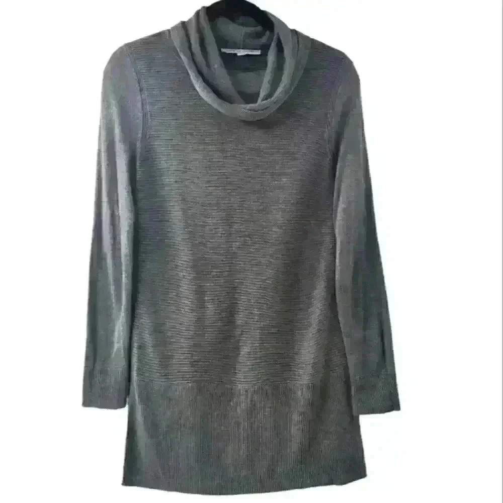3/$30 Adrienne Vittadini Ribbed Wrist Split Side‎ Cowl Neck Long Sleeve Sweater